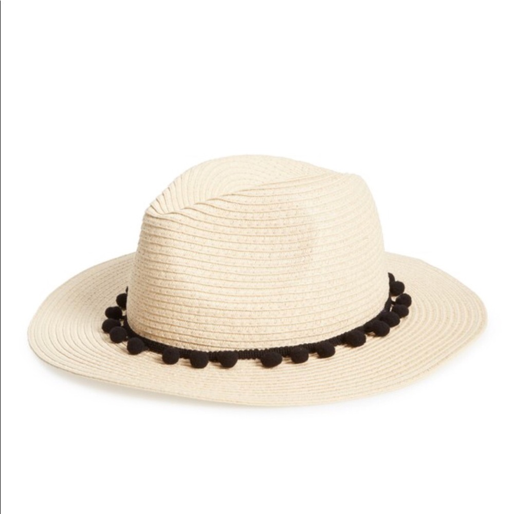 NWT Sole Society Pom Pom Panama Straw hat